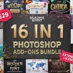 16 in 1 photoshop add ons bundle icon