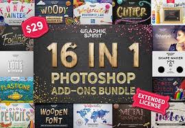 16 in 1 photoshop add ons bundle icon