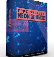 Pixel film studios fcpx overlay neon grunge for fcpx icon