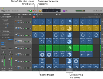 Logic Pro Live Loops grid for Mac