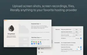Dropshare 6.13 uploads files, screenshots