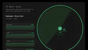WhyFi 1.4.2 for Mac: menu bar Wi-Fi monitor 