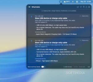 WhatCable Pro 1.2.1 for Mac — USB-C Cable Diagnostics